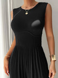 DeVine Round-Neck Sleeveless Wide-Leg Jumpsuit