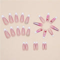 Glitter Butterfly Press On Nails — 24 PCS Long Square Sparkle Fake Nails | Glitter Powder Nail Art — Prime Trend Market