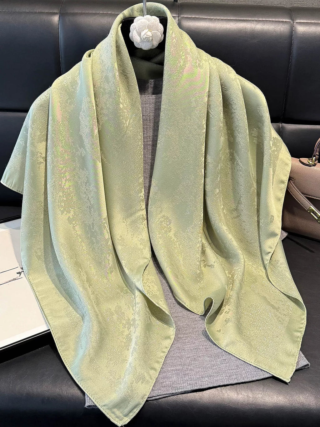 Lightweight Satin-Look Square Scarf
