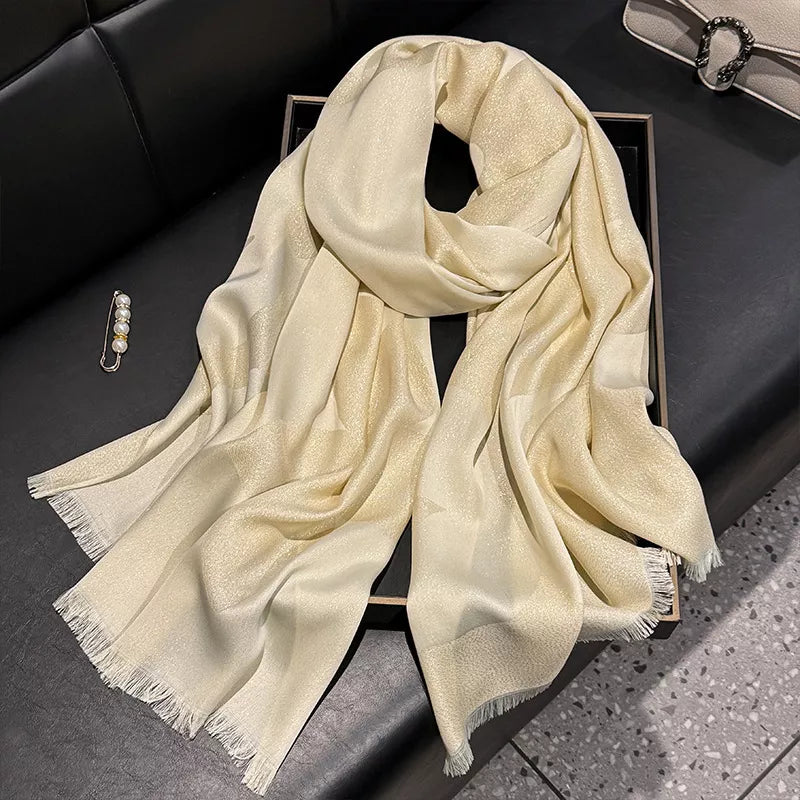 Lightweight Raw-Hem Scarf