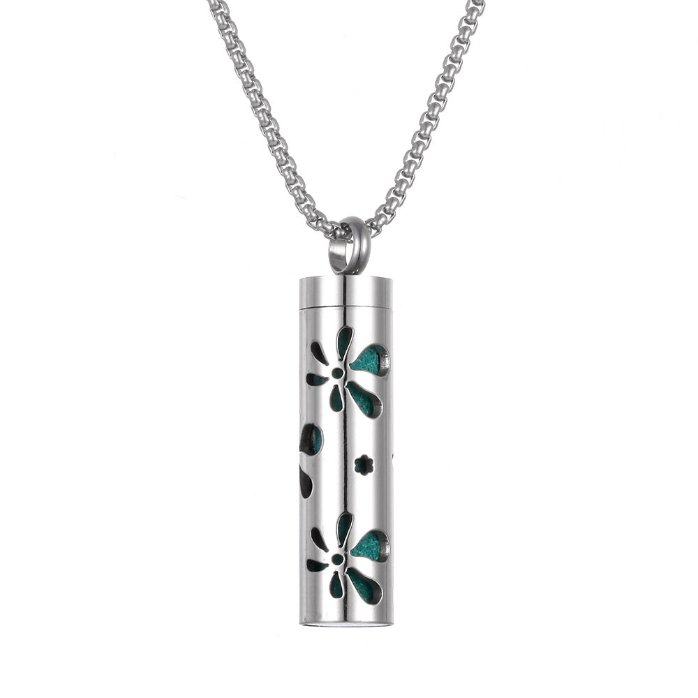 Aromatherapy Essential Oil Pendant Necklace — Titanium Steel Diffuser Locket | 16 Styles + Cotton Pads — Prime Trend Market