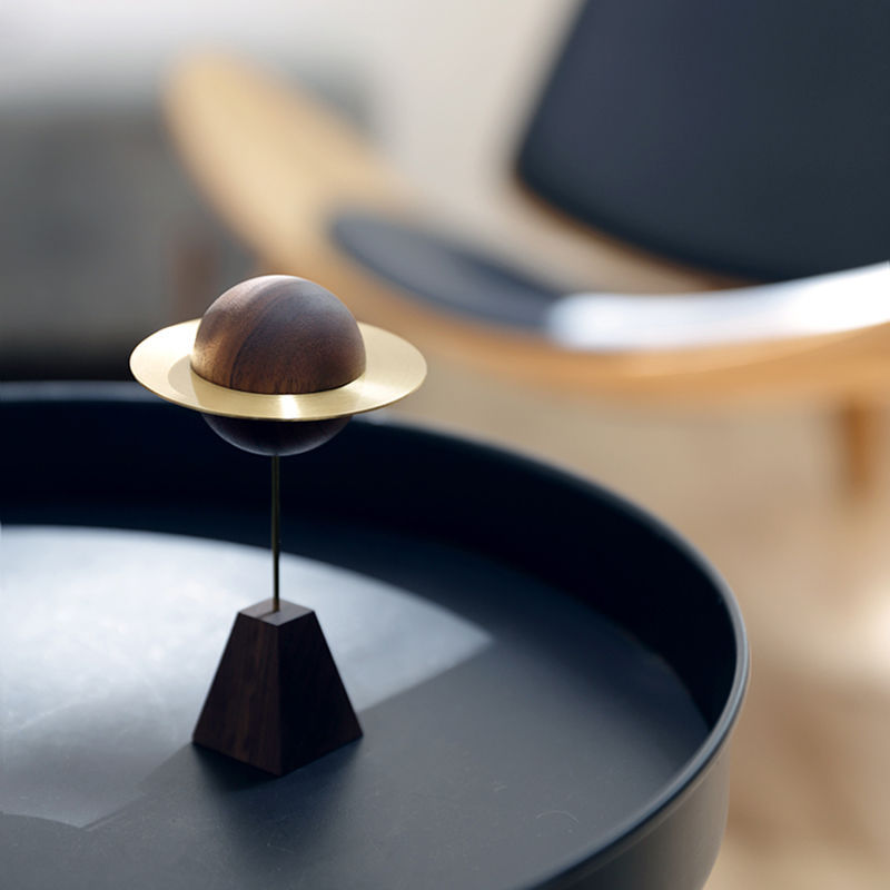 Luxury Asteroid Aromatherapy Oil Diffuser — Black Walnut Sculptural Home Scent — Prime Trend Market