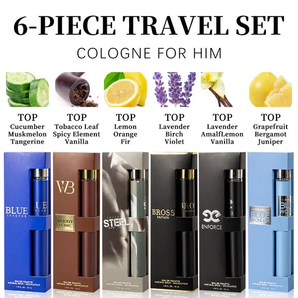 6-Piece Men's Cologne Gift Set — 6 x 35ml Long-Lasting Eau de Toilette Spray | US Stock — Prime Trend Market