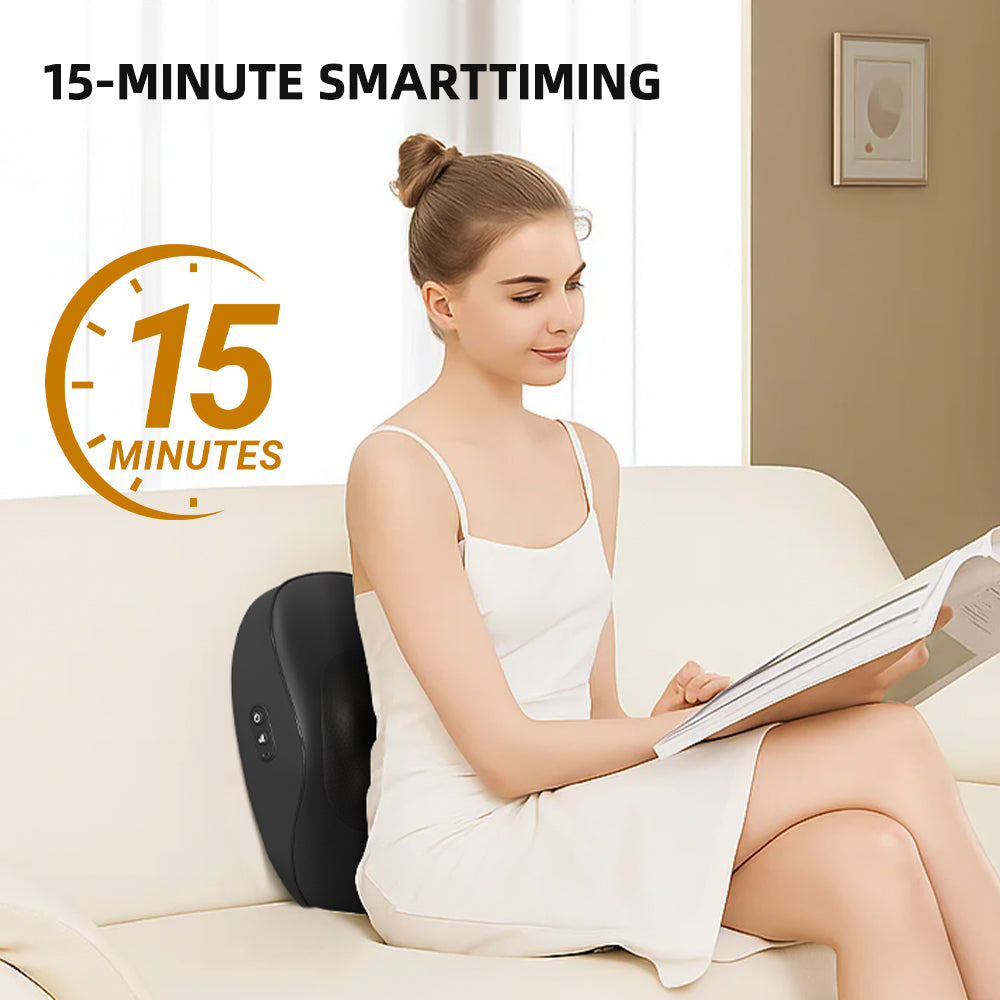 Luxury Smart Massage Cushion with Heat — 3 Speed Neck, Back & Shoulder Massager for Home, Office & Car — Eliza & Tuan