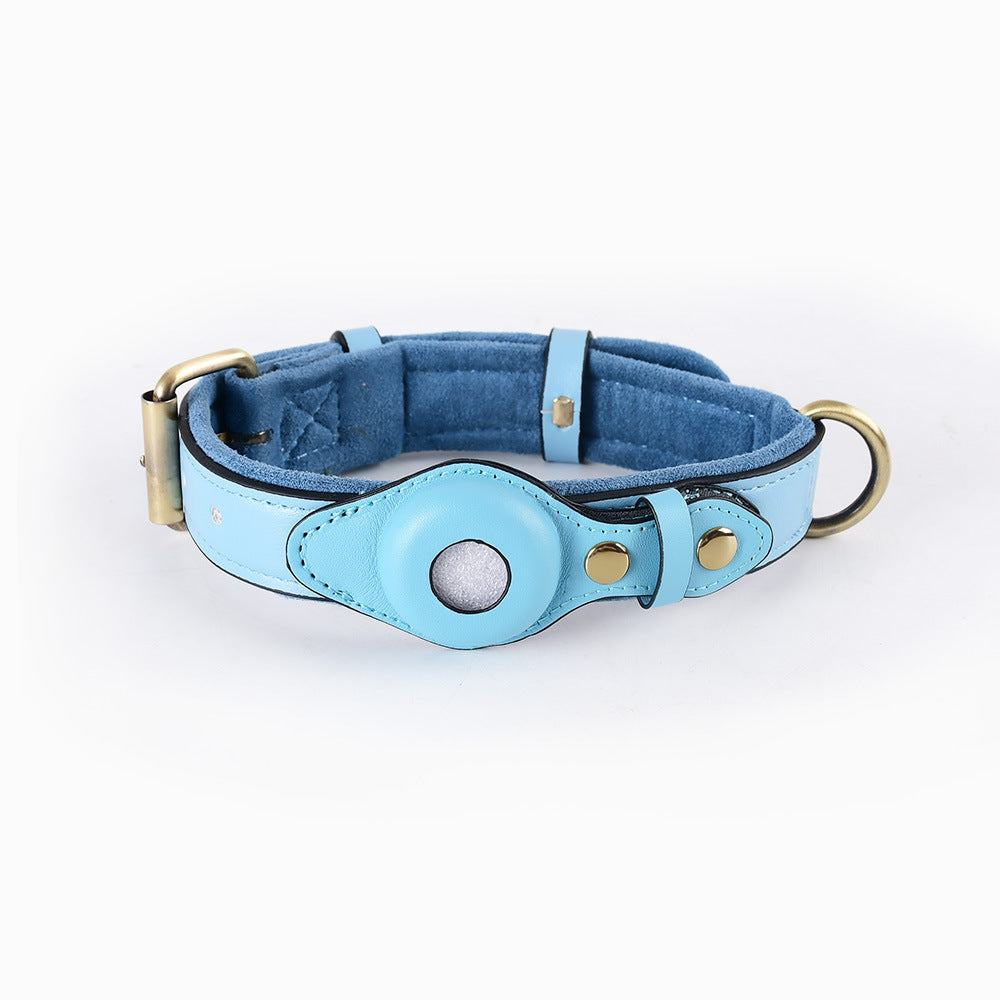 PawShield Leather GPS Tracker Collar Set – AirTag Compatible Dog Collar with Protective Case | 4 Colors, 3 Sizes — Prime Trend Market