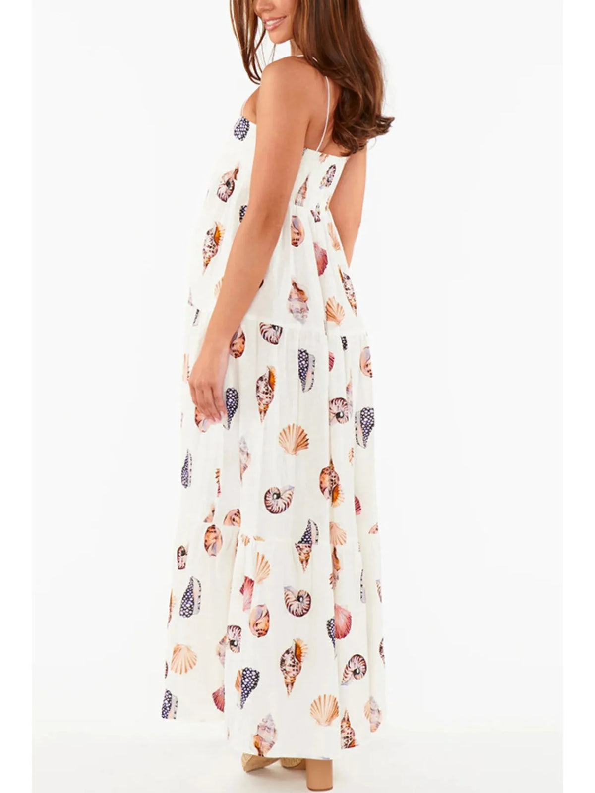 Printed Square-Neck Cami Maxi Dress