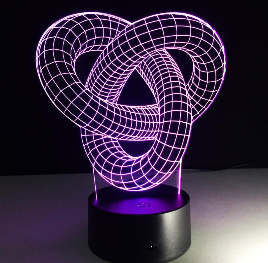 3D Optical Illusion LED Lamp — Holographic Knot Night Light, Remote & Touch Control — Prime Trend Market