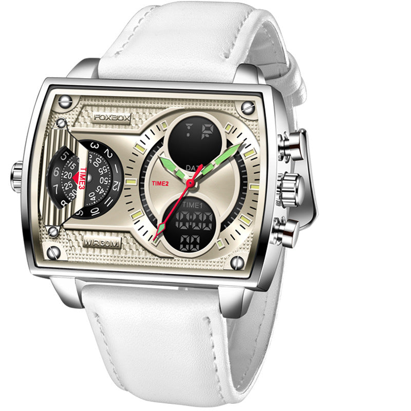 Dual Display Square Sports Watch — Luminous, Waterproof 30M, Chronograph — Prime Trend Market