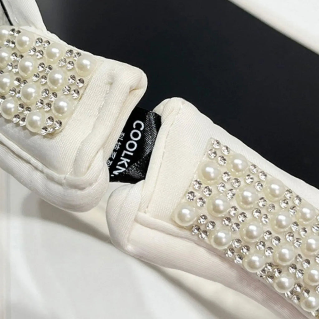 Pearl-Detail Sun Visor