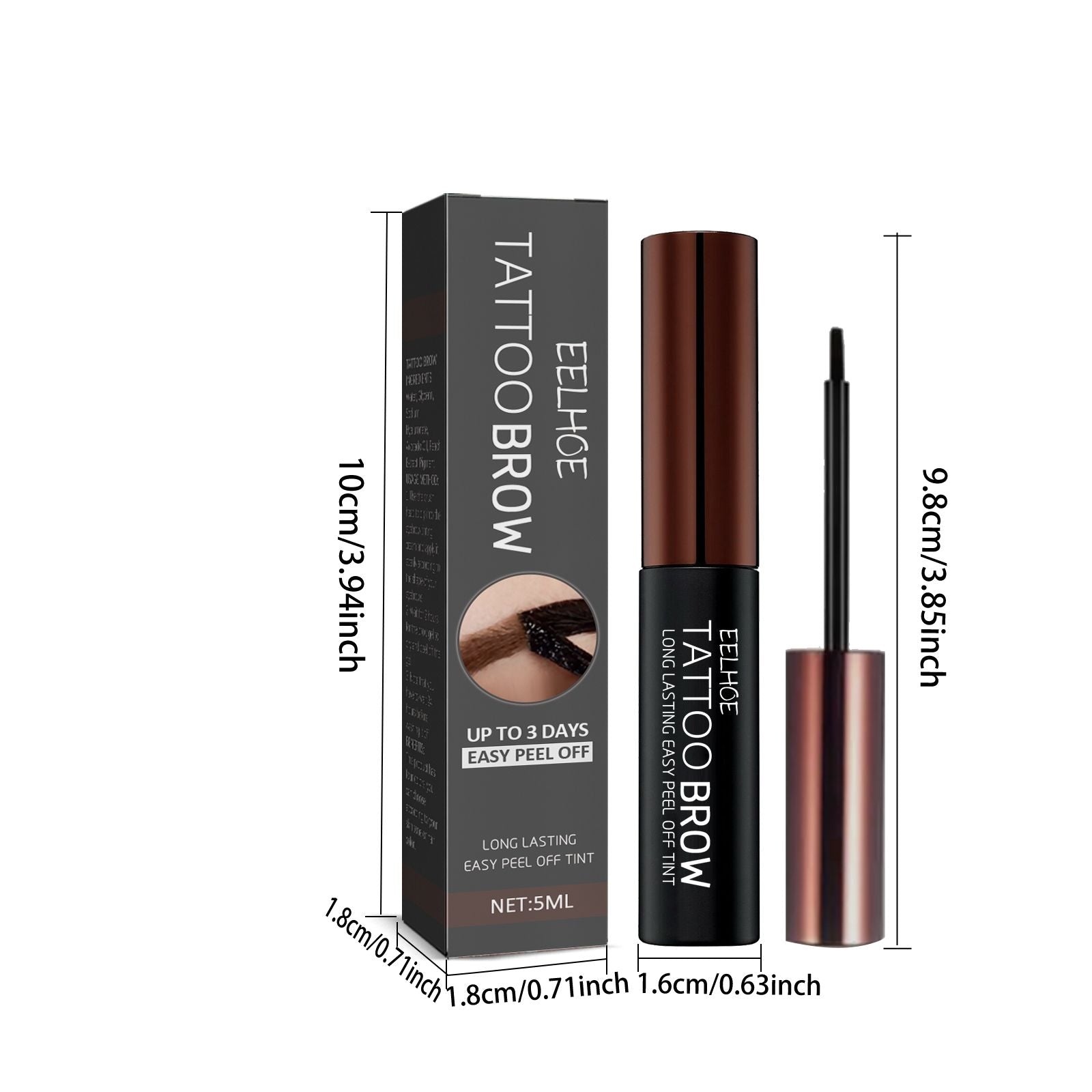 Peel-Off Eyebrow Dye Gel – Natural 3D Volumetric Brow Tattoo | Waterproof, Sweat-Proof & Long-Lasting — Prime Trend Market