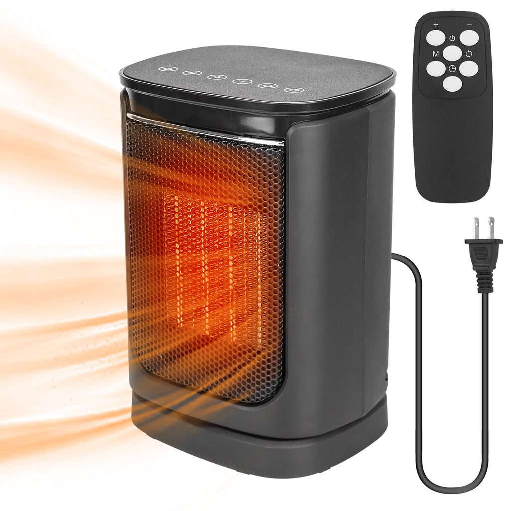 1500W Ceramic Space Heater — 3 Modes, 90° Oscillation, Remote Control & Tip-Over Protection — Prime Trend Market