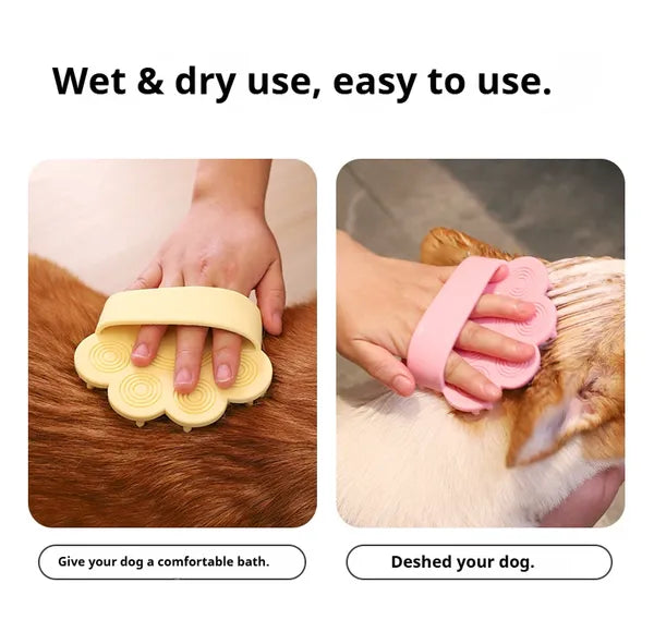 Pet Bath Massage Brush — Soothing Rubber Grooming Comb for Dogs & Cats — Prime Trend Market