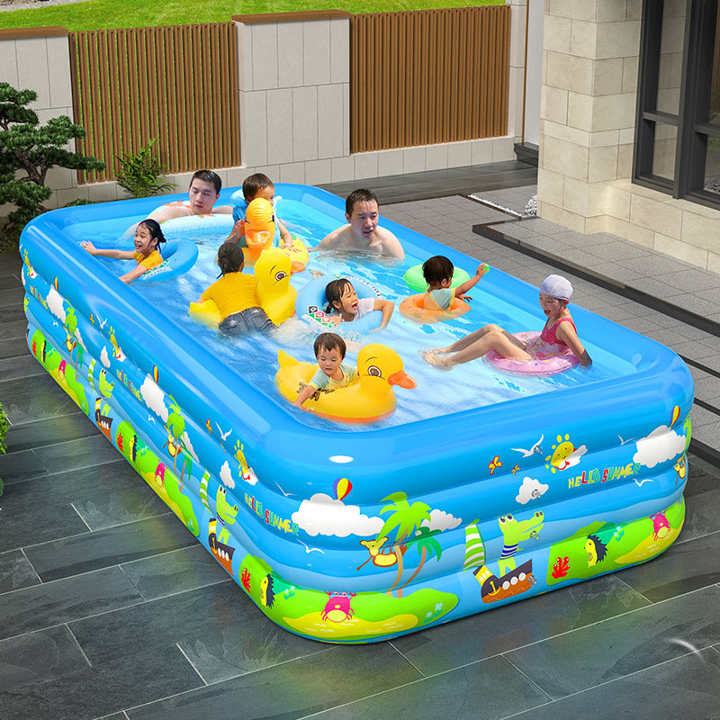 Luxury Children's Inflatable Paddling Pool – Oversized Outdoor Family Swimming Pool — Prime Trend Market