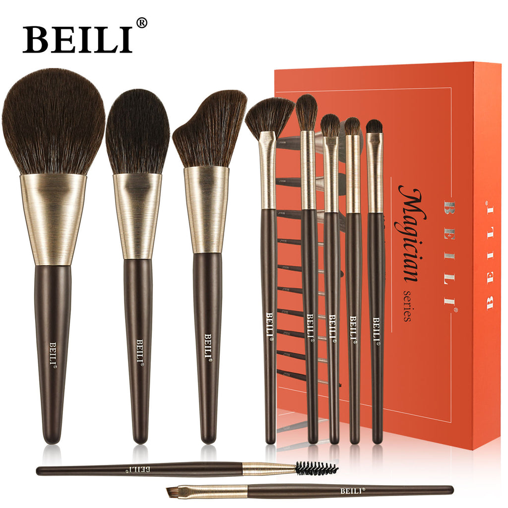 10-Piece Rose Gold Luxury Vegan Makeup Brush Set — Contour & Blush Brushes — Prime Trend Market