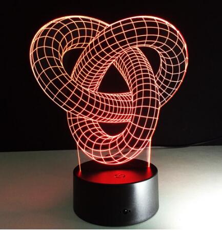 3D Optical Illusion LED Lamp — Holographic Knot Night Light, Remote & Touch Control — Prime Trend Market