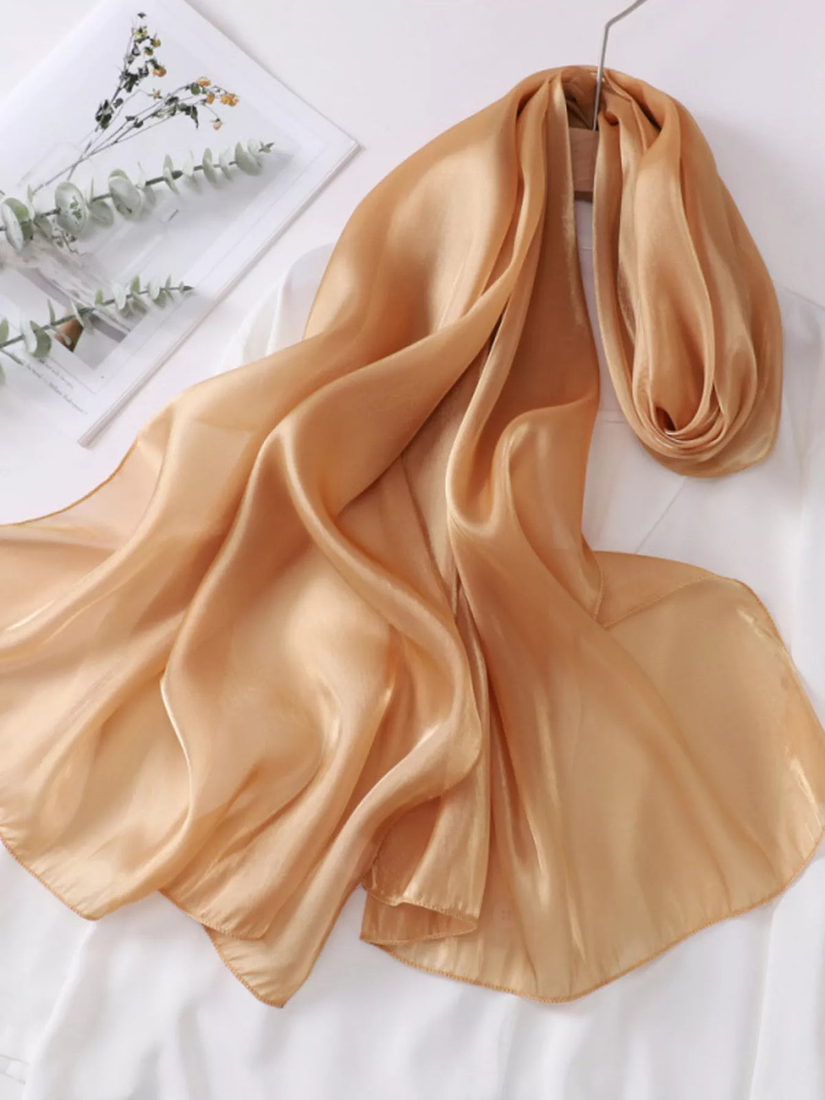 Solid-Color Polyester Organza Scarf