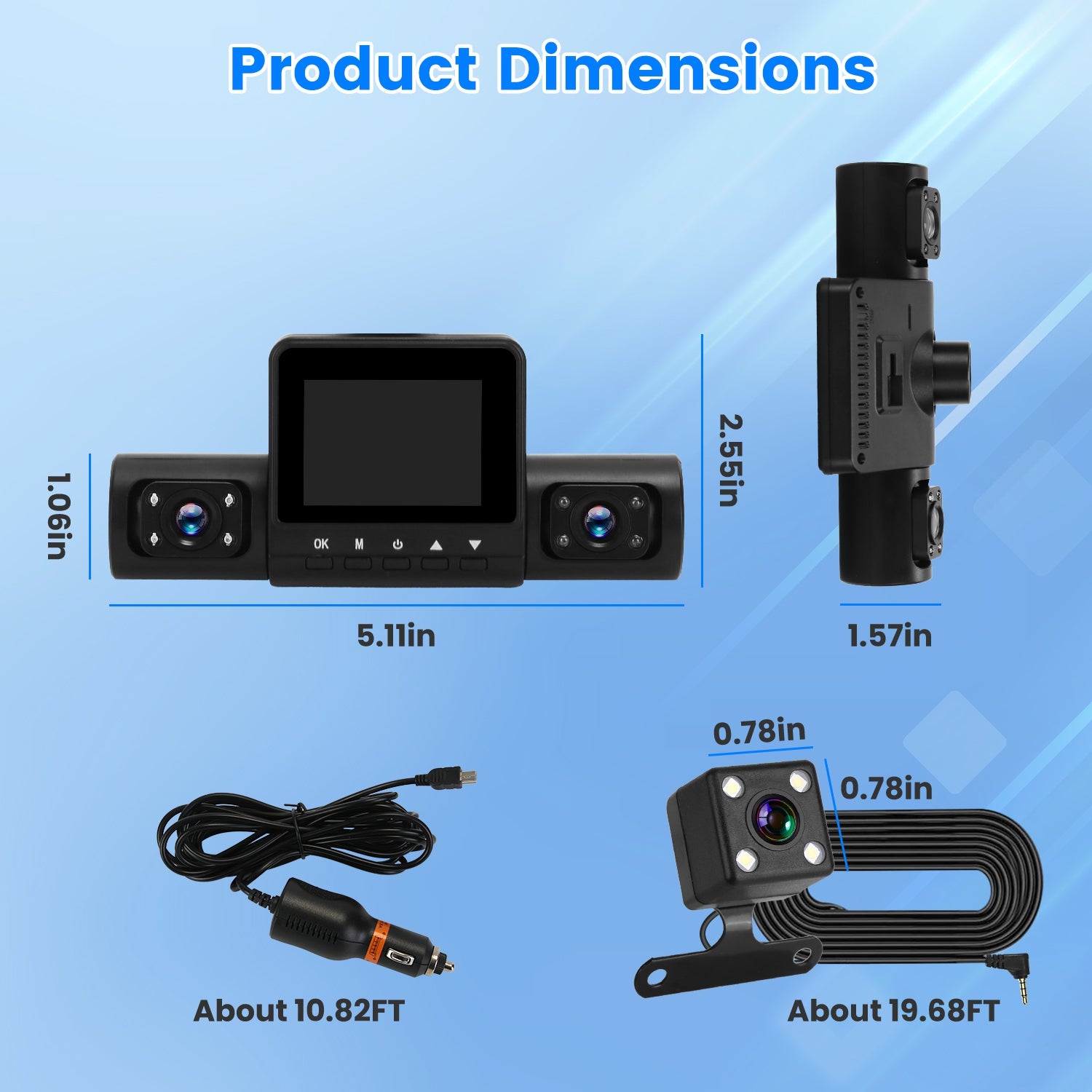 360° 4-Channel Dash Cam 1080P | IR Night Vision | Motion Detection | 32G MMC Included — Prime Trend Market