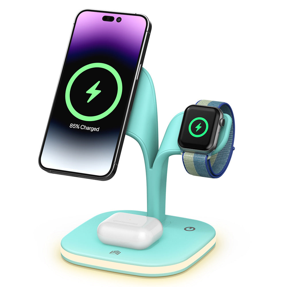 Magnetic 3-in-1 Wireless Charging Station — Phone, Earphones & Watch — Prime Trend Market