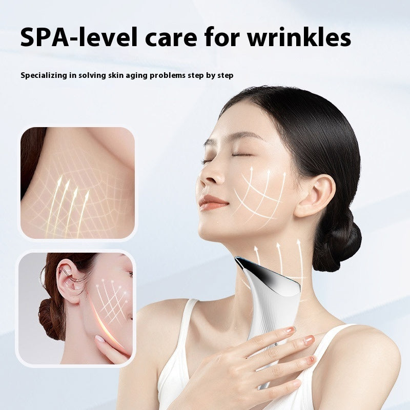 Luxury EMS Tri-Color LED Neck Beauty Device — Lift, Firm & Rejuvenate Neck Skin — Eliza & Tuan