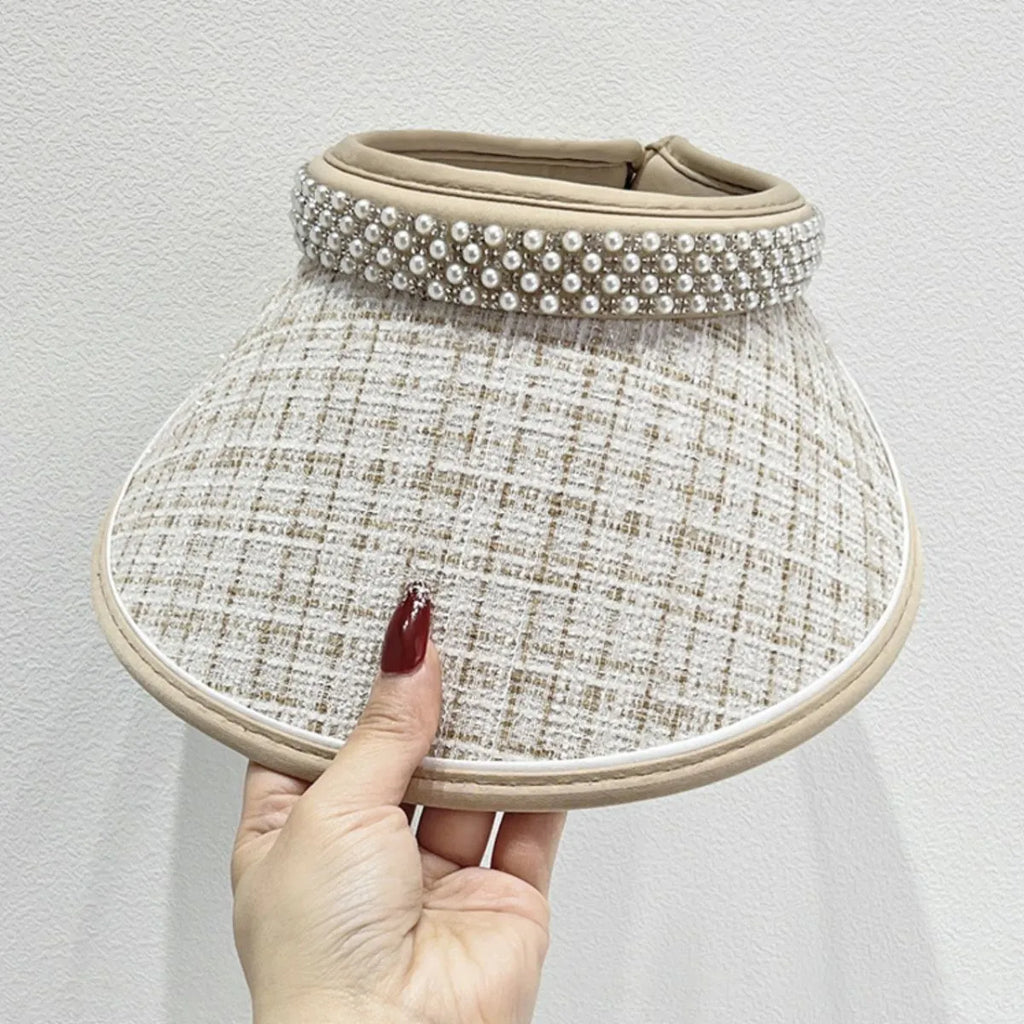Pearl-Detail Sun Visor