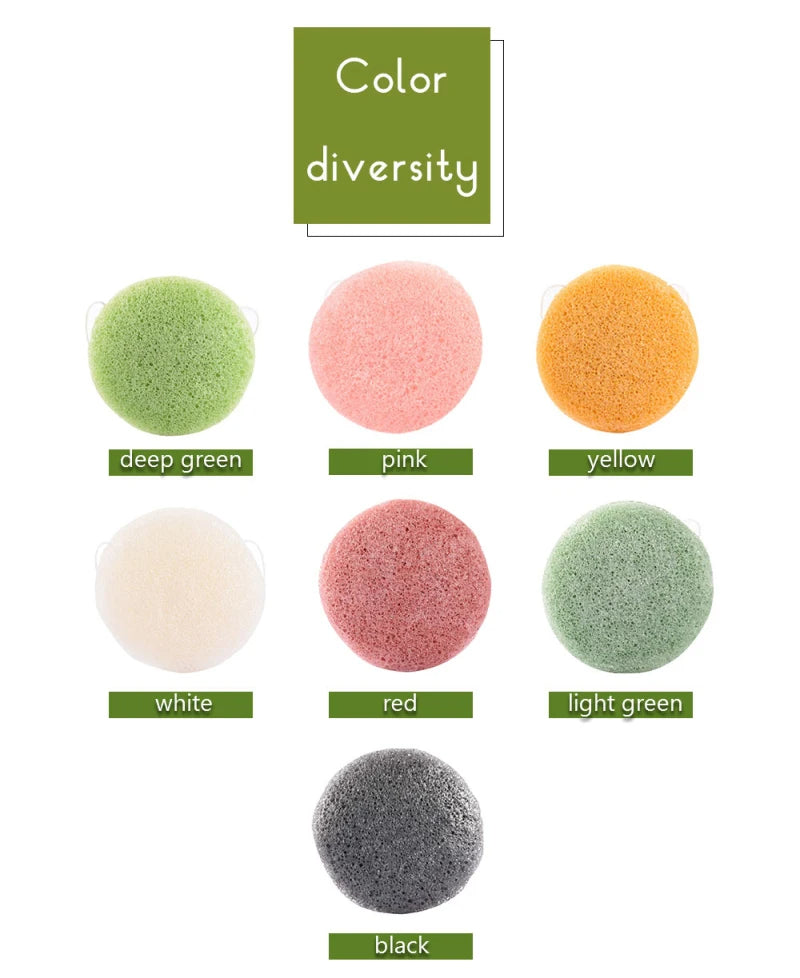 Konjac Facial Sponge — Natural Cleansing & Exfoliating Face Wash Puff (5 Colors) — Prime Trend Market