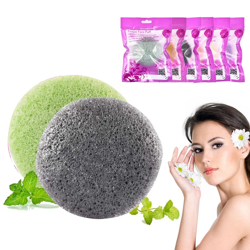Konjac Facial Sponge — Natural Cleansing & Exfoliating Face Wash Puff (5 Colors) — Prime Trend Market