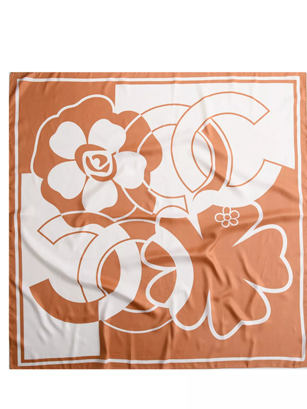 Flower Print Square Scarf