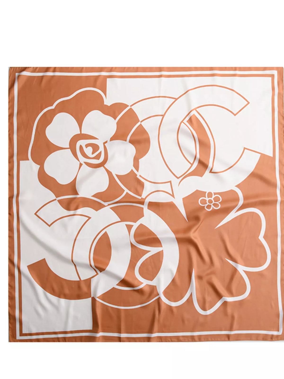 Flower Print Square Scarf