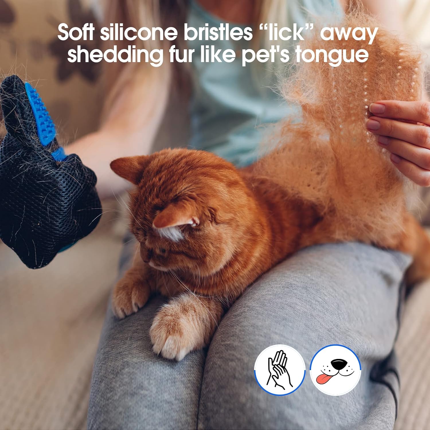 Pet Grooming Gloves — Gentle Hair Remover for Dogs & Cats — Prime Trend Market