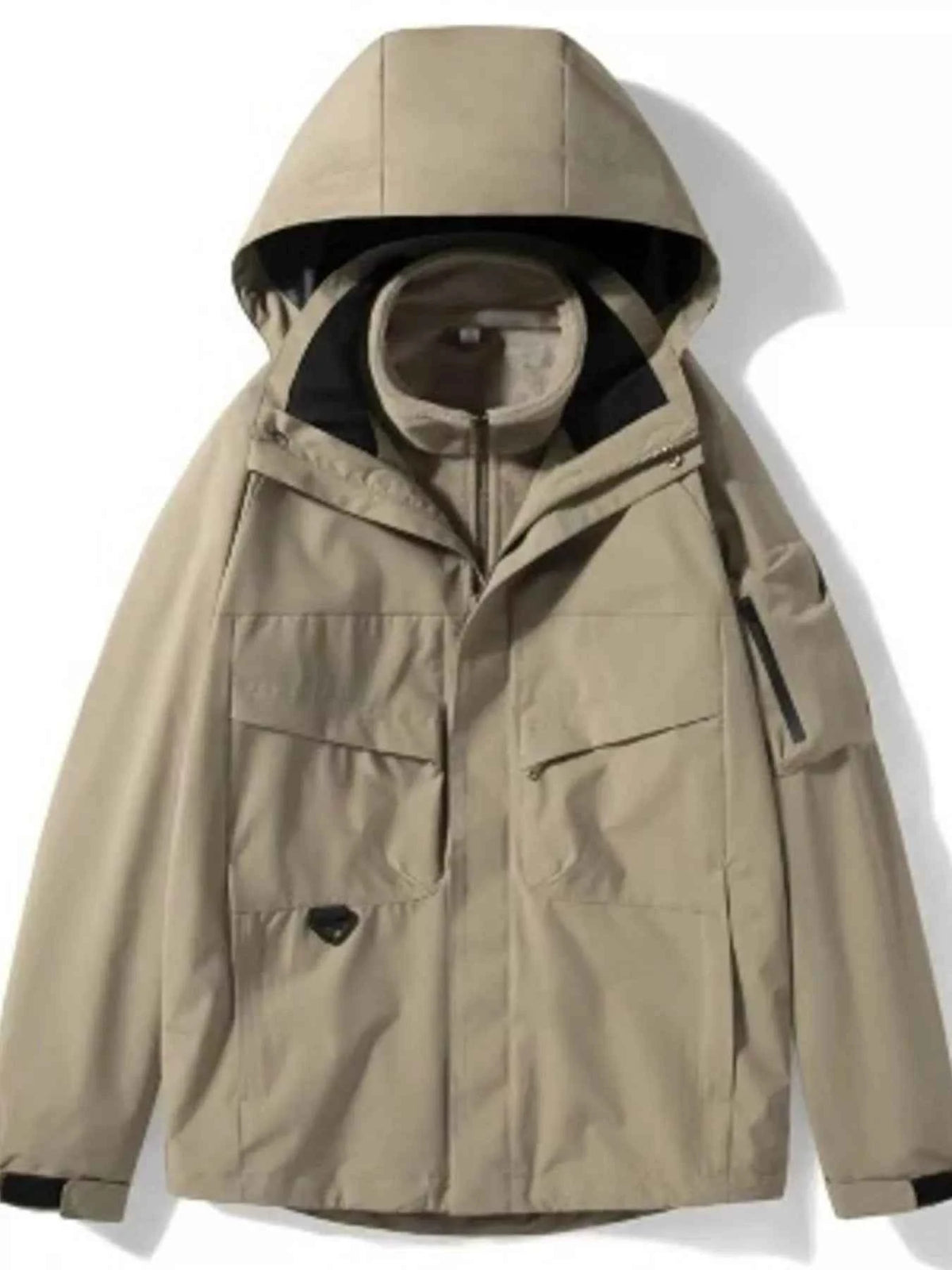 Men’s Long-Sleeve Hooded Zip-Up Jacket
