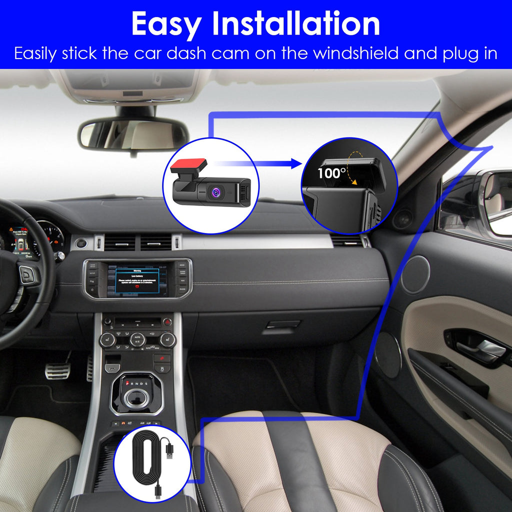 2K HD WiFi Front Dash Cam | Night Vision | App Control | 32G MMC | 140° Wide Angle — Prime Trend Market