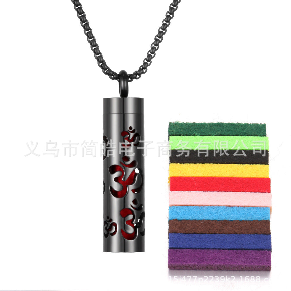 Aromatherapy Essential Oil Pendant Necklace — Titanium Steel Diffuser Locket | 16 Styles + Cotton Pads — Prime Trend Market