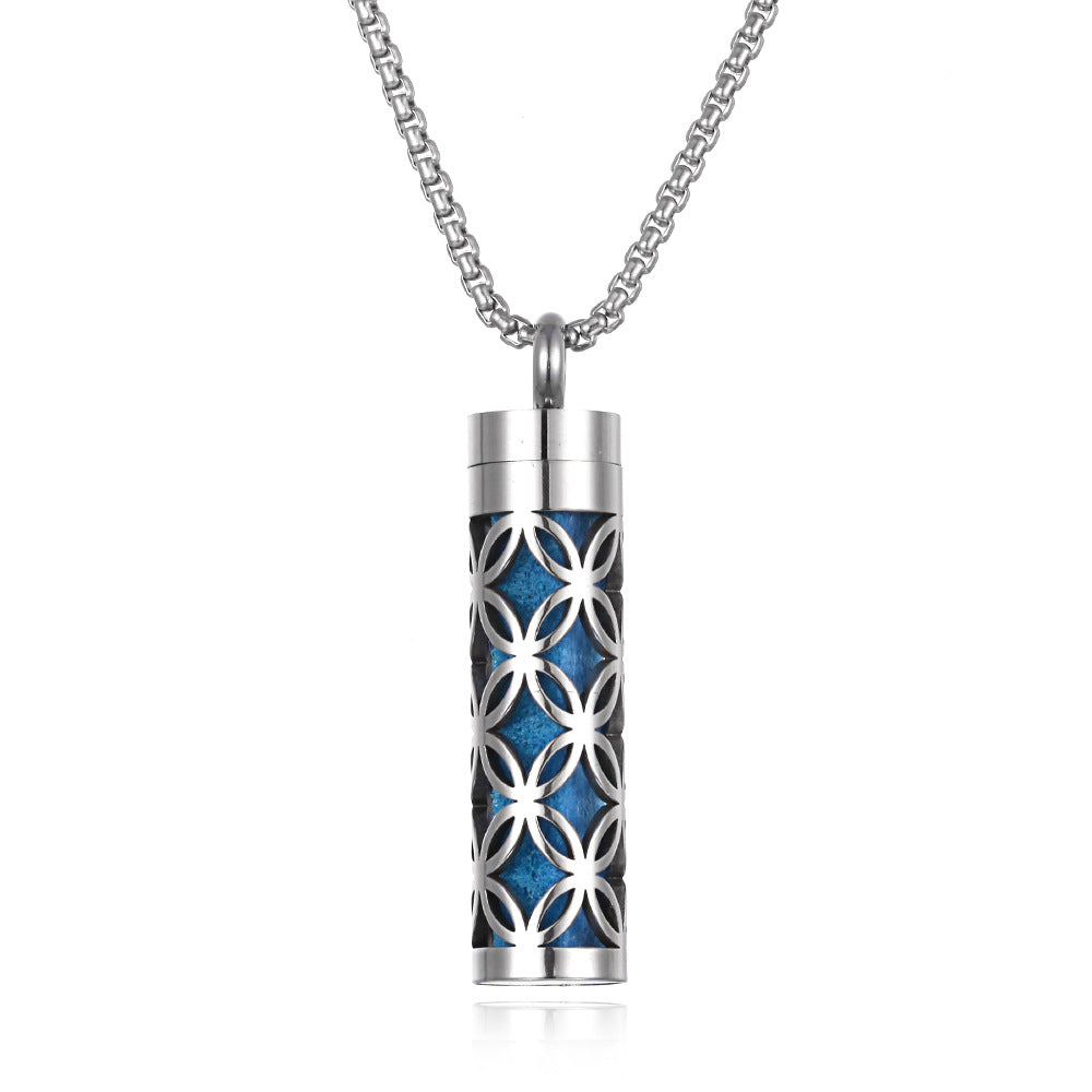 Aromatherapy Essential Oil Pendant Necklace — Titanium Steel Diffuser Locket | 16 Styles + Cotton Pads — Prime Trend Market