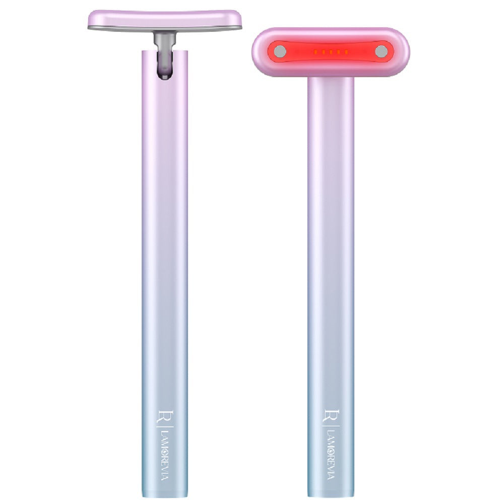 Luxury EMS Wand Face & Neck Massager — Rotatable LED Micro-Current Vibration Skin Care Device — Eliza & Tuan