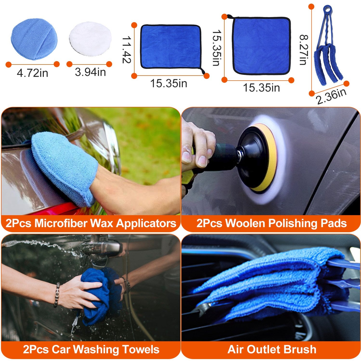 26-Piece Professional Car Detailing Kit – Drill Brushes, Buffing Pads & Interior/Exterior Brushes — Prime Trend Market