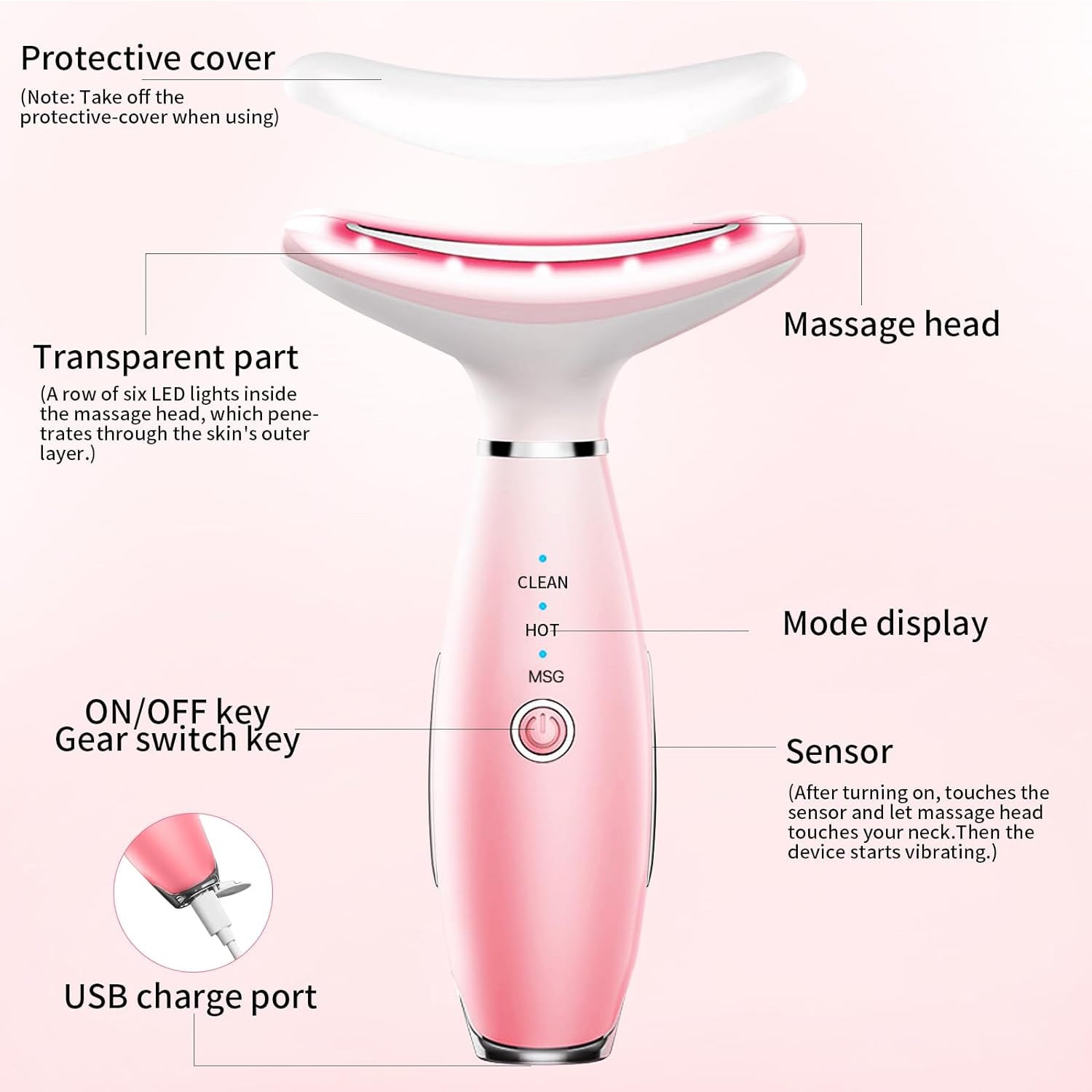 3-in-1 Face & Neck Sculpting Massager — Thermal + Vibration + Lifting Tool — Prime Trend Market