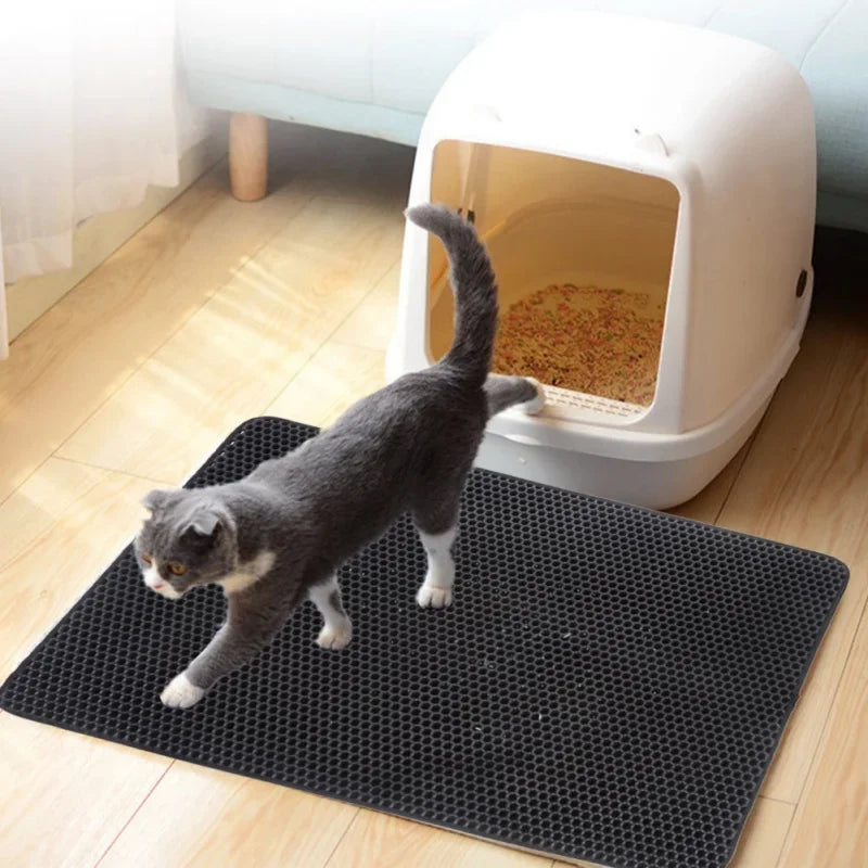 Premium Waterproof EVA Cat Litter Pad — Double Layer, Honeycomb Anti-Tracking, Easy Clean — Prime Trend Market
