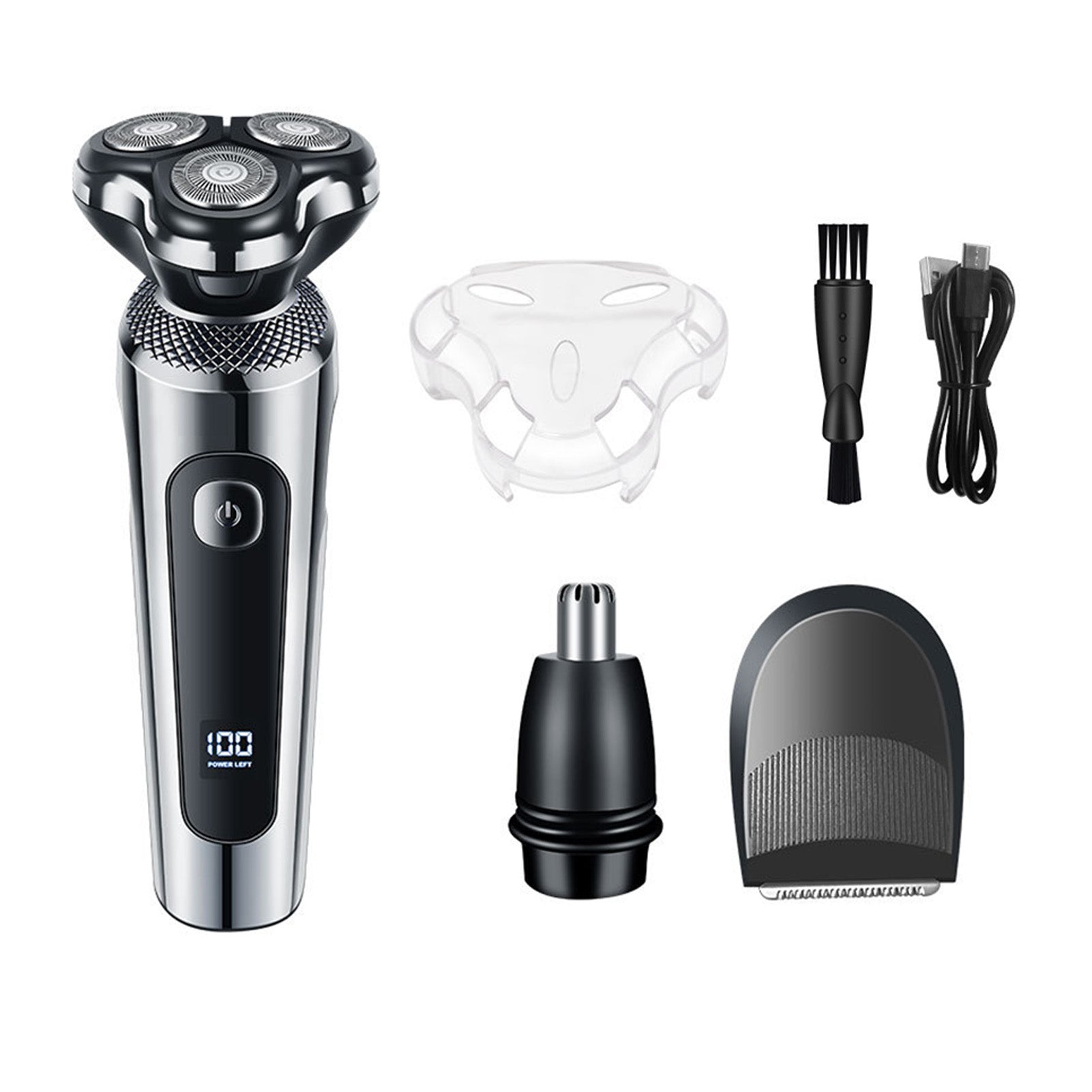 3-in-1 Men's Grooming Kit | IPX7 Waterproof 3D Floating Beard Trimmer | USB Rechargeable with LED Display — Prime Trend Market