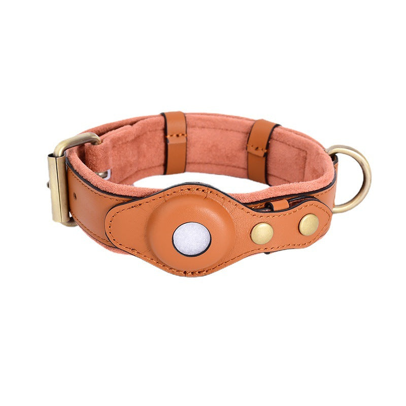 PawShield Leather GPS Tracker Collar Set – AirTag Compatible Dog Collar with Protective Case | 4 Colors, 3 Sizes — Prime Trend Market