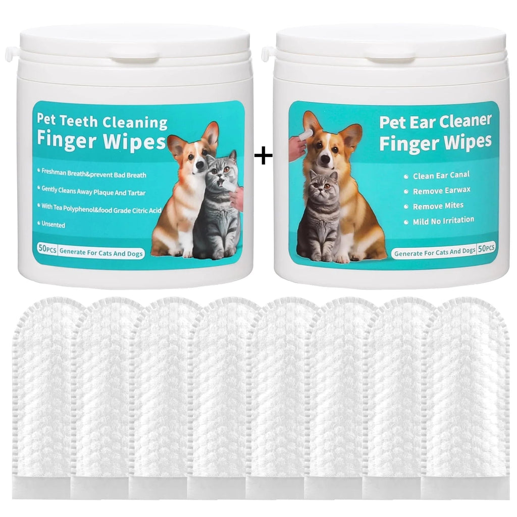 Luxury Pet Dental & Ear Care Cleaning Wipes – Disposable Fingertip Wipes for Cats & Dogs — Prime Trend Market