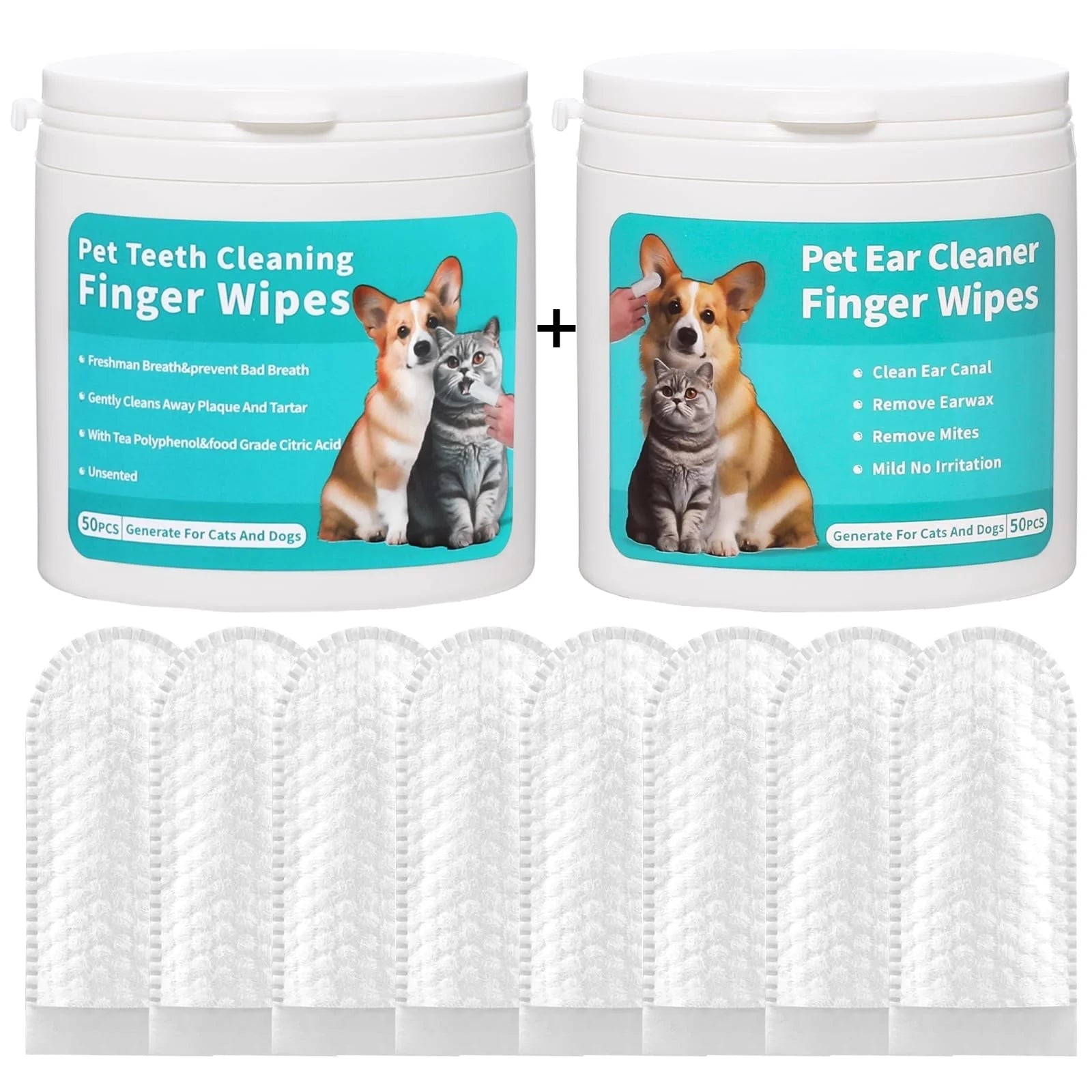 Luxury Pet Dental & Ear Care Cleaning Wipes – Disposable Fingertip Wipes for Cats & Dogs — Prime Trend Market