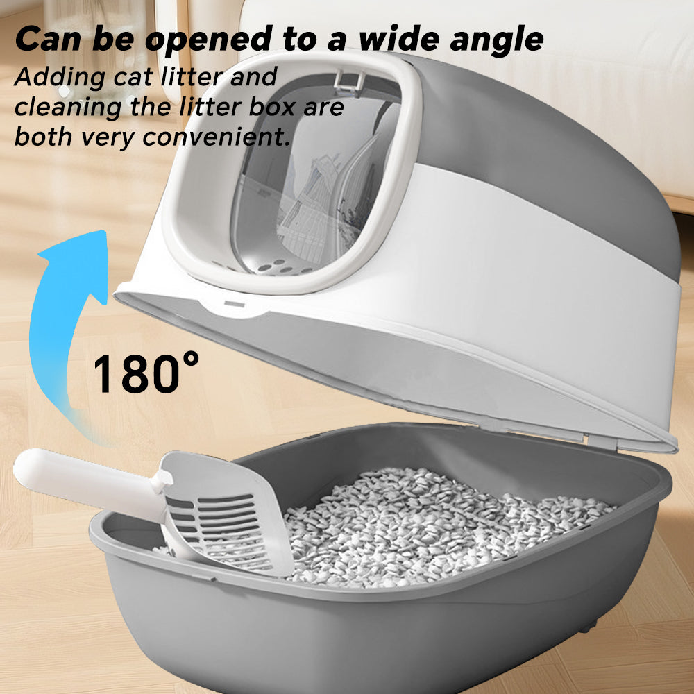 Premium Antibacterial Enclosed Cat Litter Box — Odor-Lock, Anti-Splash, Easy Clean — Prime Trend Market