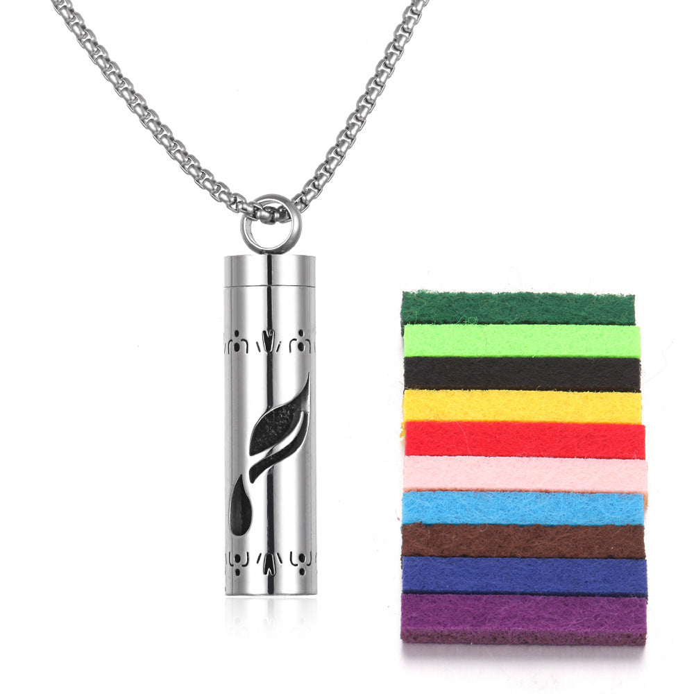 Aromatherapy Essential Oil Pendant Necklace — Titanium Steel Diffuser Locket | 16 Styles + Cotton Pads — Prime Trend Market
