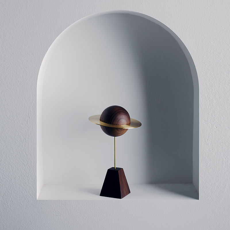 Luxury Asteroid Aromatherapy Oil Diffuser — Black Walnut Sculptural Home Scent — Prime Trend Market