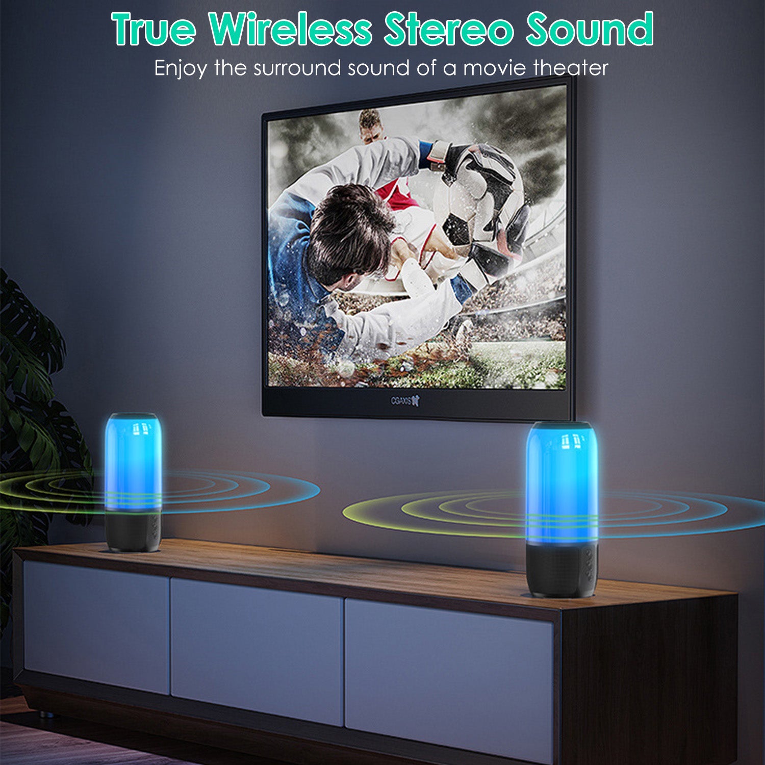RGB Party Speaker — 6 Color Light Show, TWS Stereo, 10H Battery & Multi-Mode Playback — Prime Trend Market