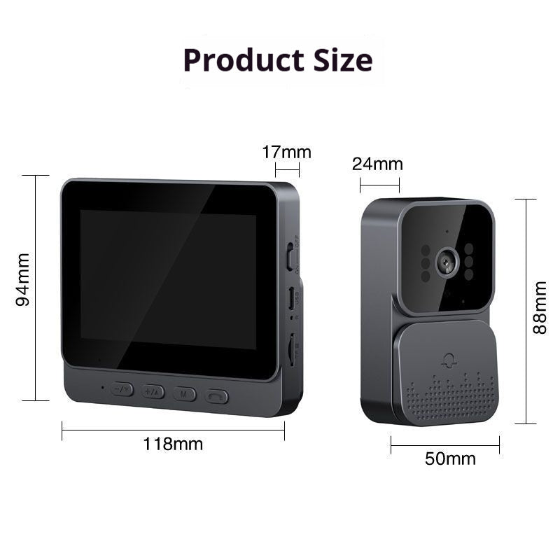 Smart Wireless Video Doorbell Camera | No-Drill Install, HD Night Vision, Two-Way Talk & Cloud Storage — Prime Trend Market