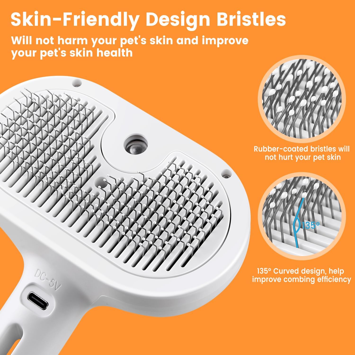 3-in-1 Pet Steam Grooming Brush — Cats & Dogs — Prime Trend Market