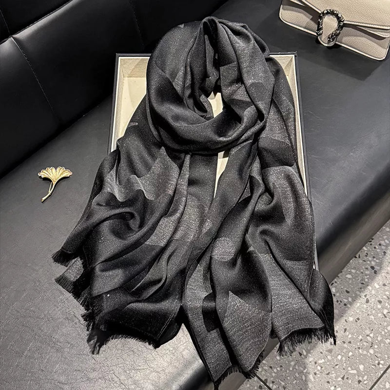 Lightweight Raw-Hem Scarf
