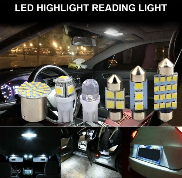 28Pcs Car Interior LED Bulb Kit – White Combo Map Dome Door Trunk License Plate — Prime Trend Market