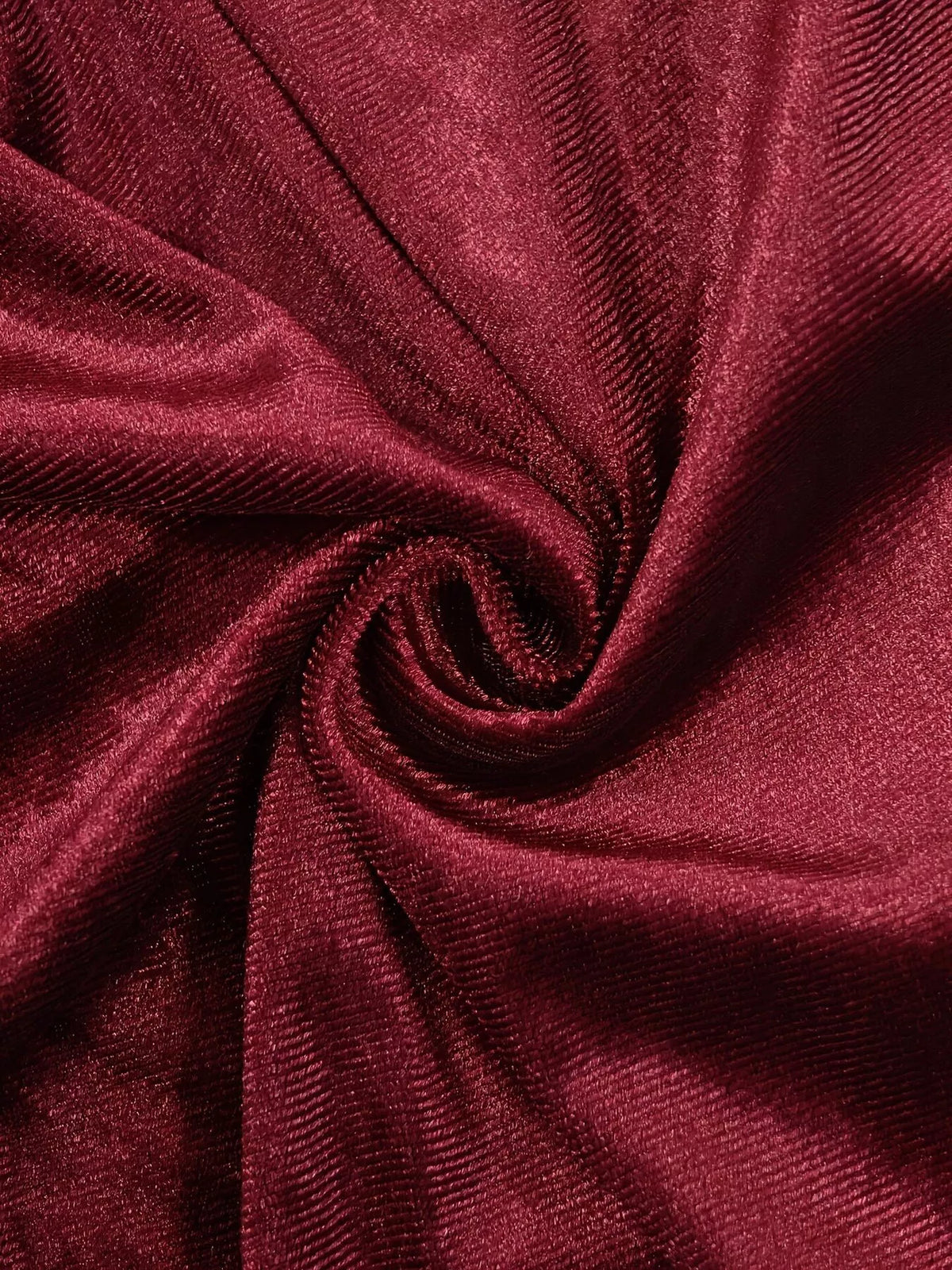 Velvet Mock-Neck Ruched Slit Maxi Dress